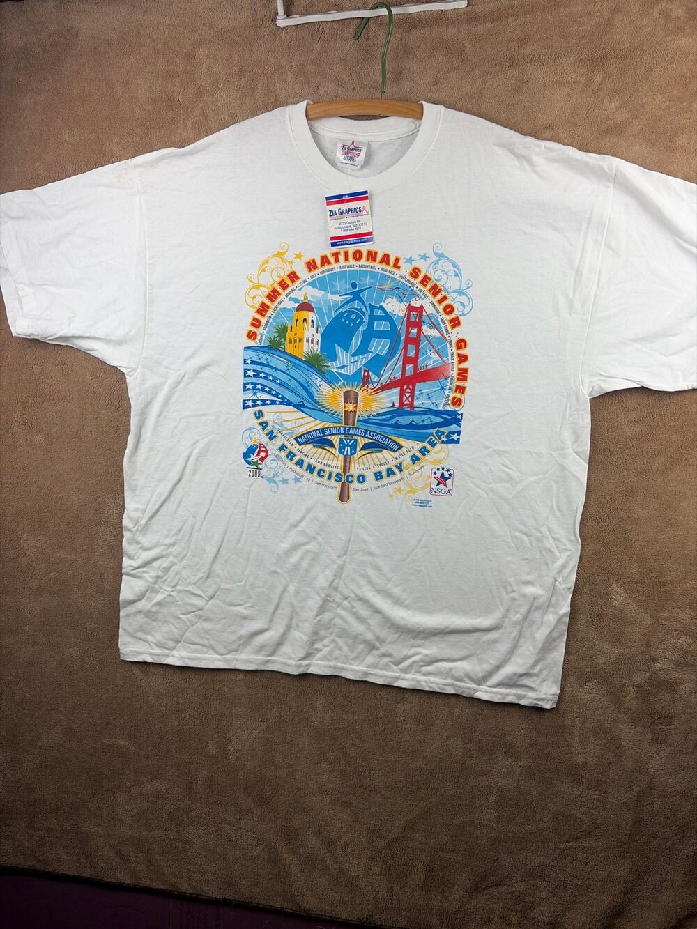 VTG Summer National Senior Games T Shirt San Francisco Bay Area Graphic Tee 2XL